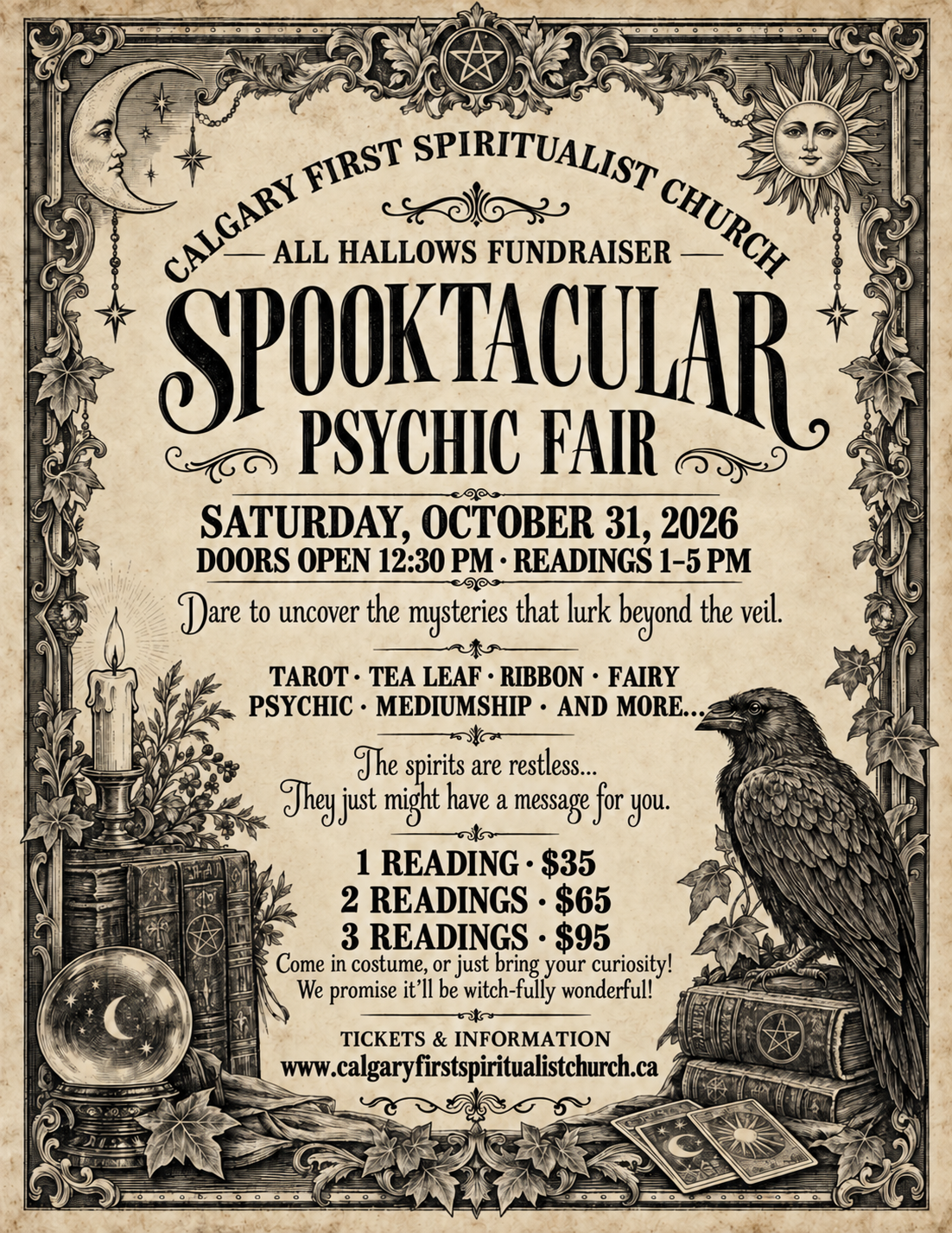 spooktacular 2026 psychic fair poster